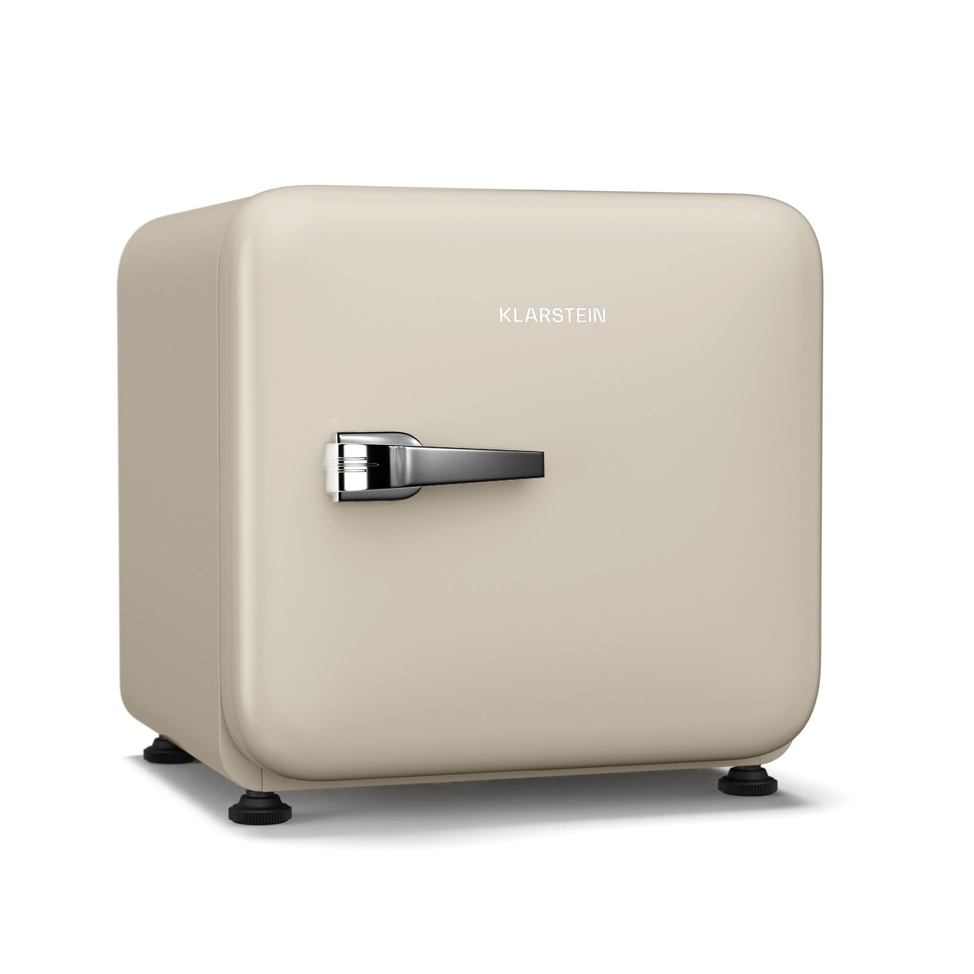 Klarstein Table Top Kühlschrank HEA19-Aud43-Cr 10046620, 49.5 cm hoch, 49.5 cm breit, Bier Hausbar Getränkekühlschrank Hotel Mini Fridge