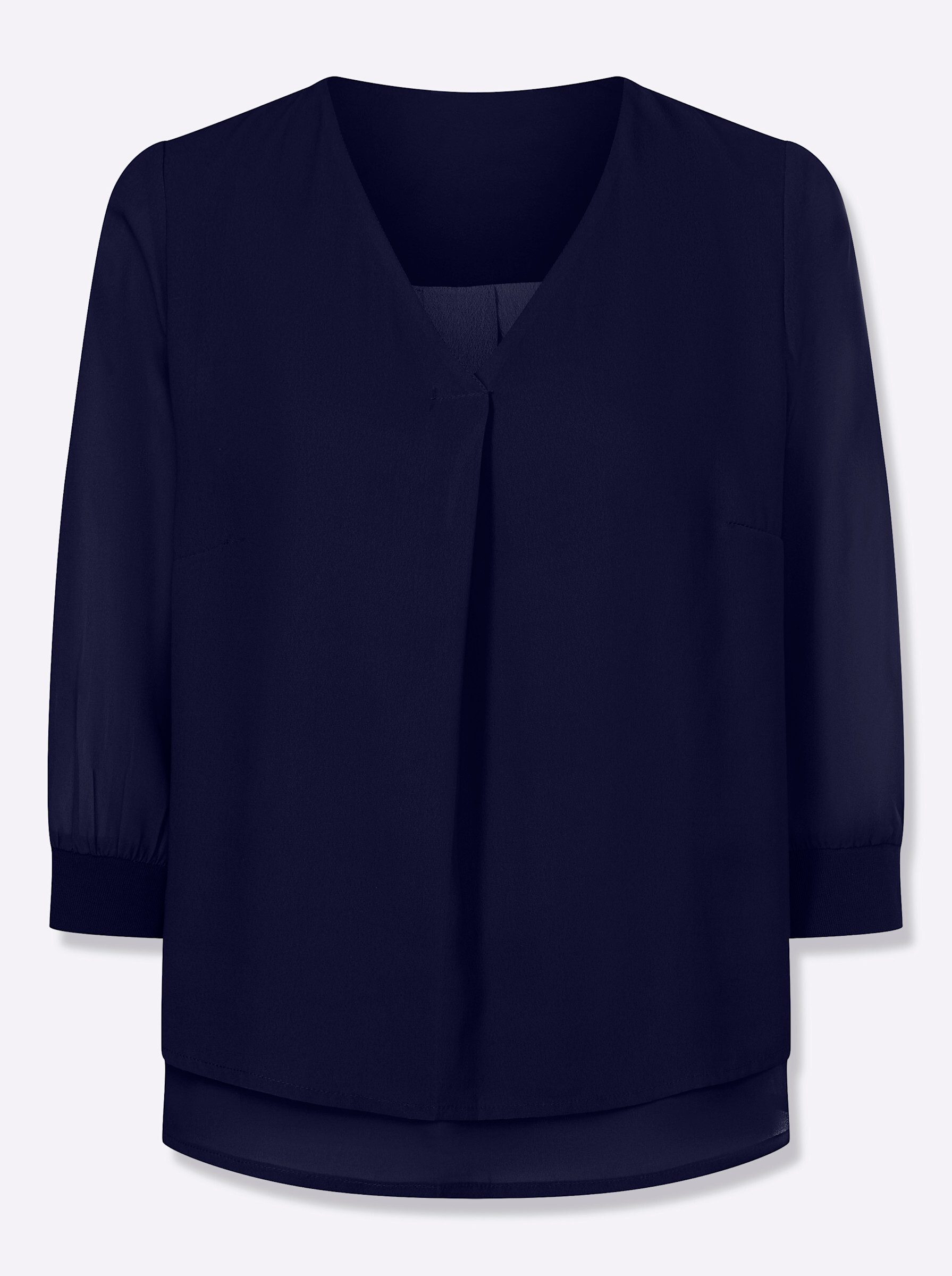 Klassische Bluse Bluse 3/4-Arm