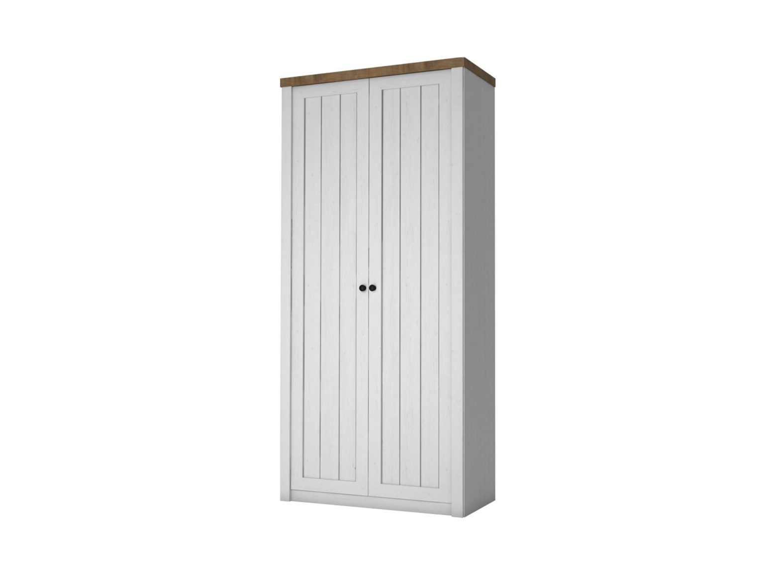 Xlmoebel Kleiderschrank Stoff Kleiderschrank in Weiß mit Kleiderstange und Einlegeboden (1-St., Kleiderschrank, 2 Türen) Made in Europa