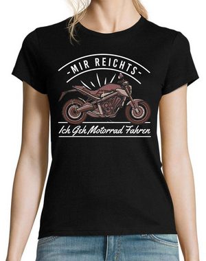 Youth Designz T-Shirt Ich Geh Motorrad Fahren Damen Shirt mit lustigem Bike Frontprint