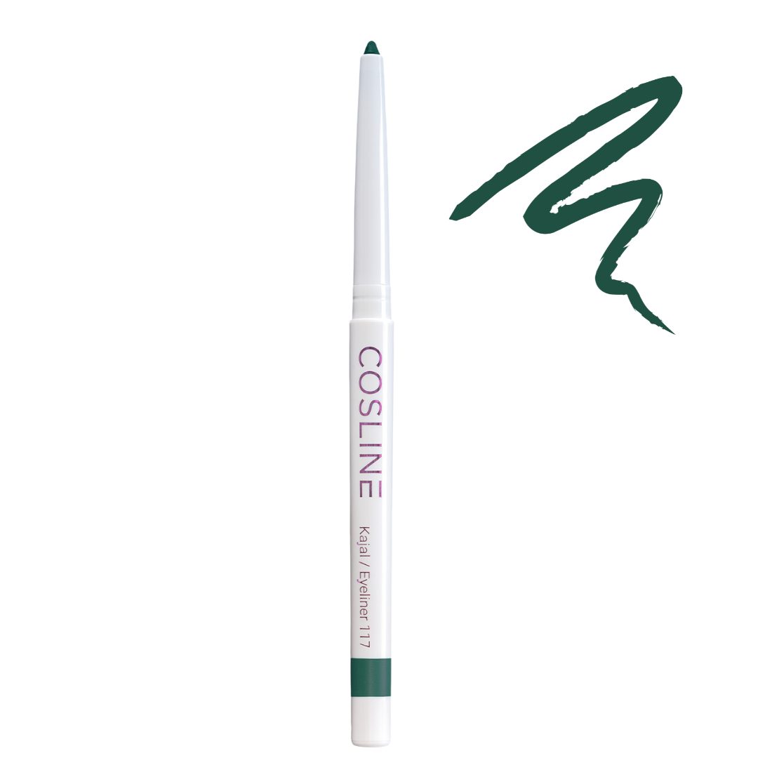 Cosline Cosmetics Kajal wasserfest, langanhaltend, cremig, 25 Farben, intensive Pigmentierung