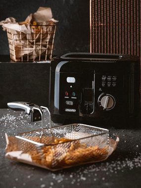 JUNG Heißluftfritteuse Fritteuse mit Öl 2,5L, automatische Abschaltung, 1800,00 W, Digitale Innovation für müheloses Kochen und gesunden Genuss
