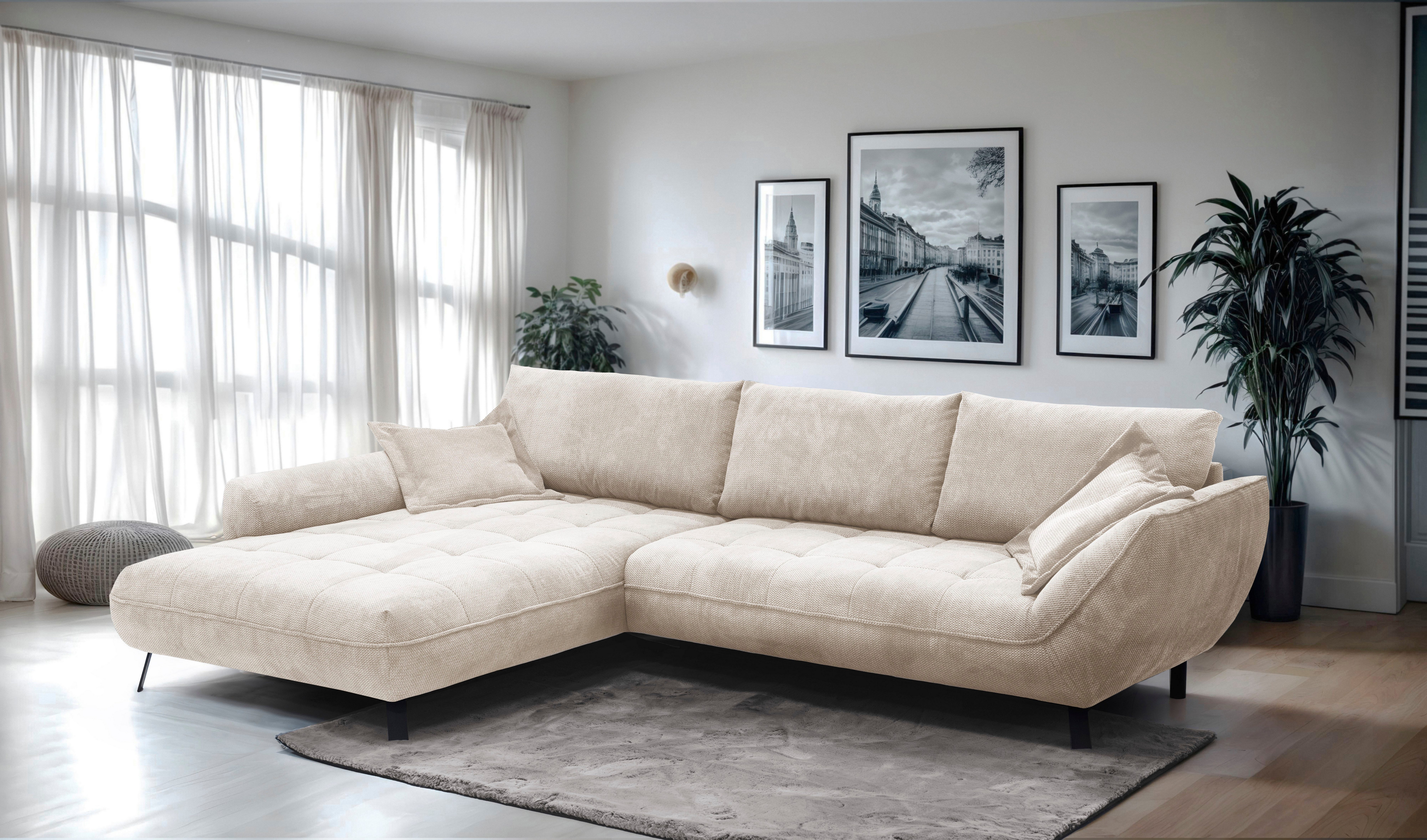 exxpo - sofa fashion Ecksofa Biarritz modern und elegantes Mega Sofa mit to günstig online kaufen