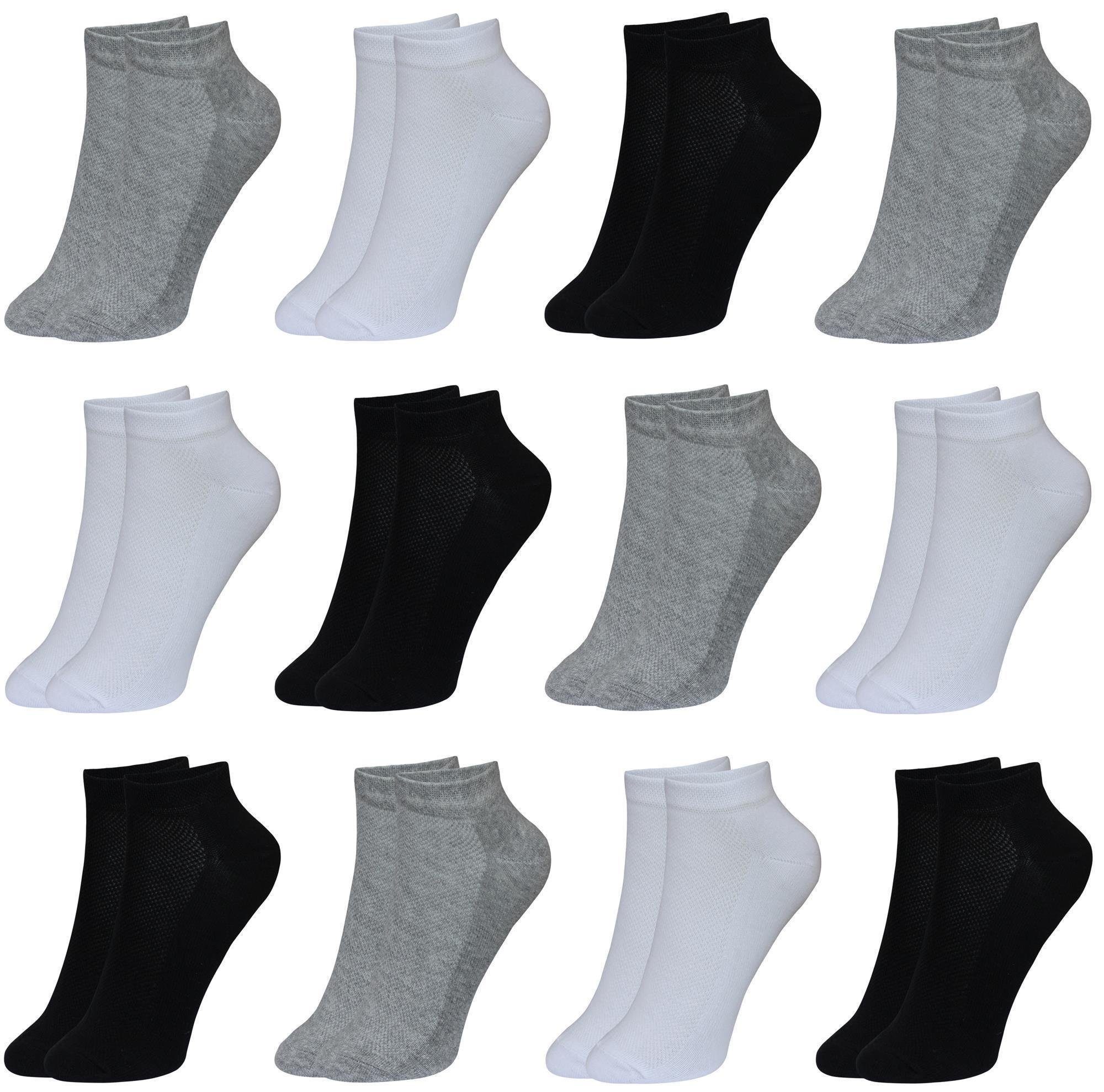 LOREZA Kurzsocken Kindersocken 1 Kurzsocken Paar 12-Paar) 12-Paar Socken Mädchen Uni Jungen 12 Modell (Paar