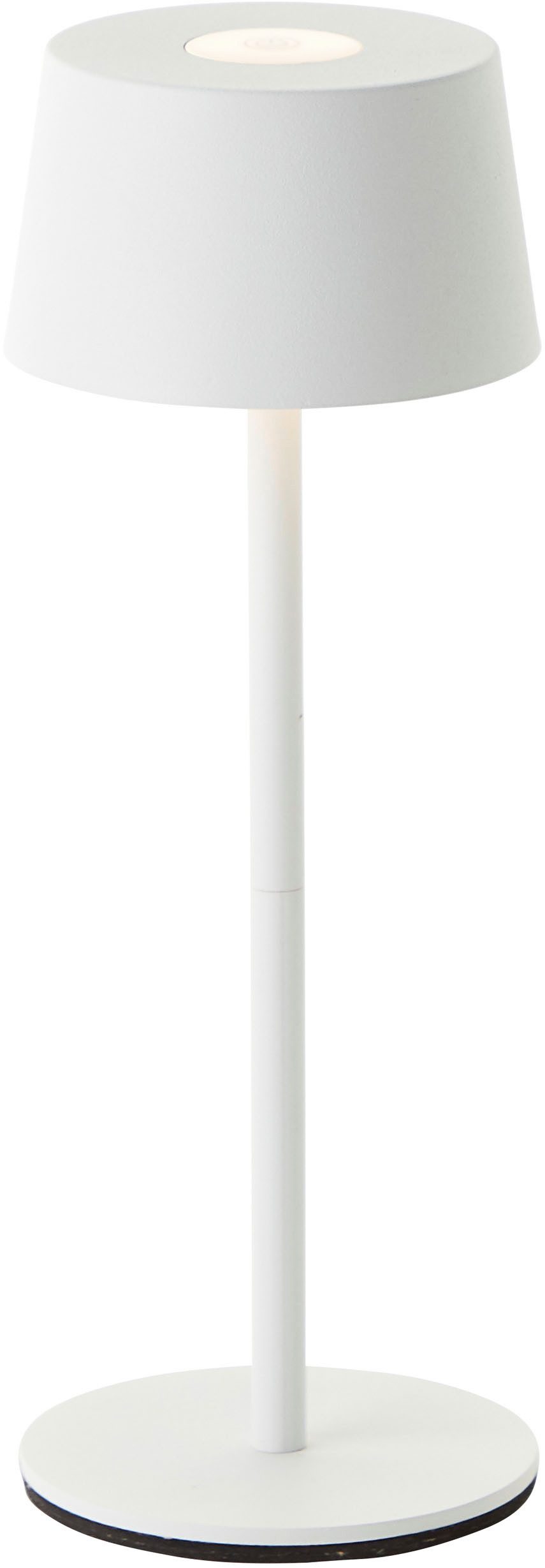 Brilliant LED Außen-Tischleuchte Jona, Dimmfunktion, LED fest integriert, Warmweiß, Kabellos, USB, H 25 cm, 170 lm, höhenverstellbar, 3000 K