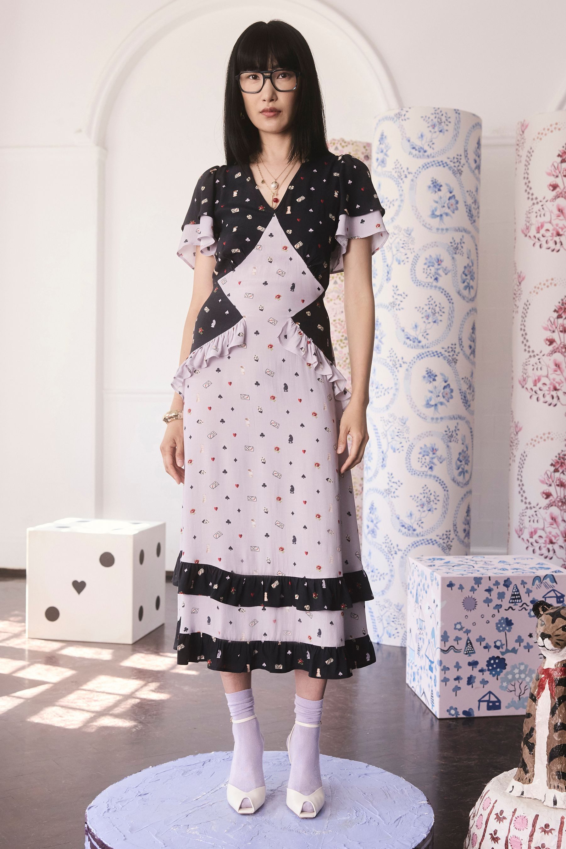 Cath Kidston Blusenkleid Cath Kidston Teekleid aus Viskose (1-tlg)