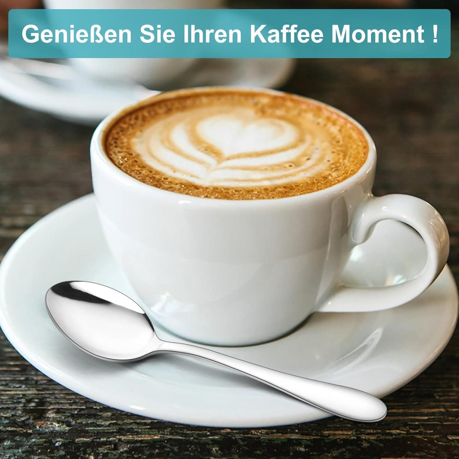LuxusKollektion Kaffeelöffel Kaffeelöffel Teelöffel Set klein Edelstahl 12 Stück Klassischer Griff