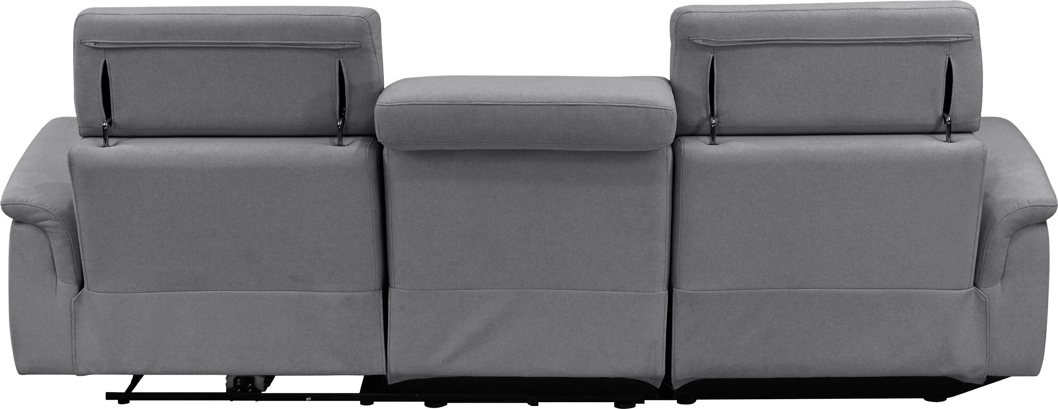 Home affaire Ecksofa Pareli, L-Form, 259cm,m. Recamiere, Echtleder, Kunstle günstig online kaufen