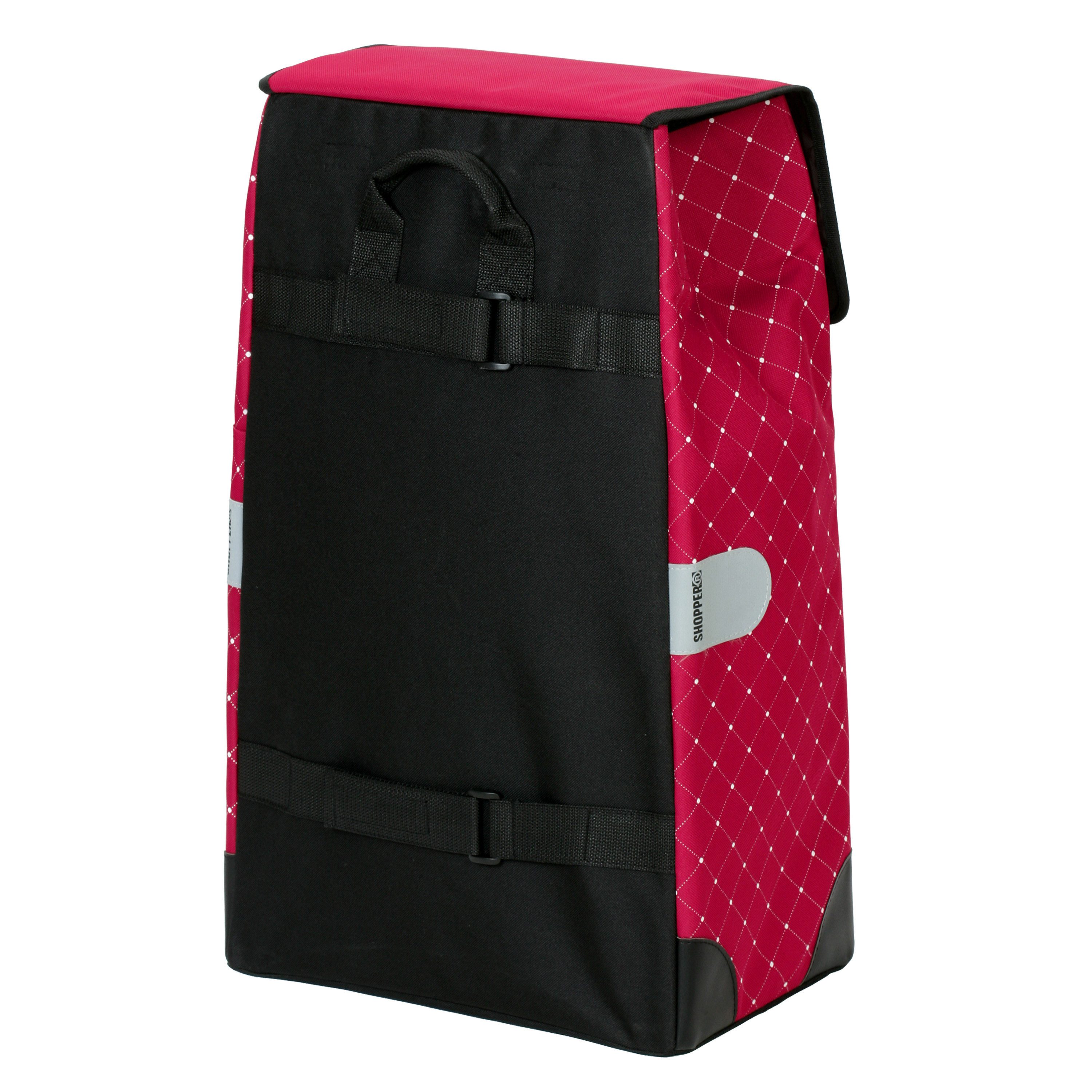 Andersen Einkaufstrolley Royal Shopper Sofia rot, klappbare Ladefläche, belastbar bis 50kg, wasserabweisend