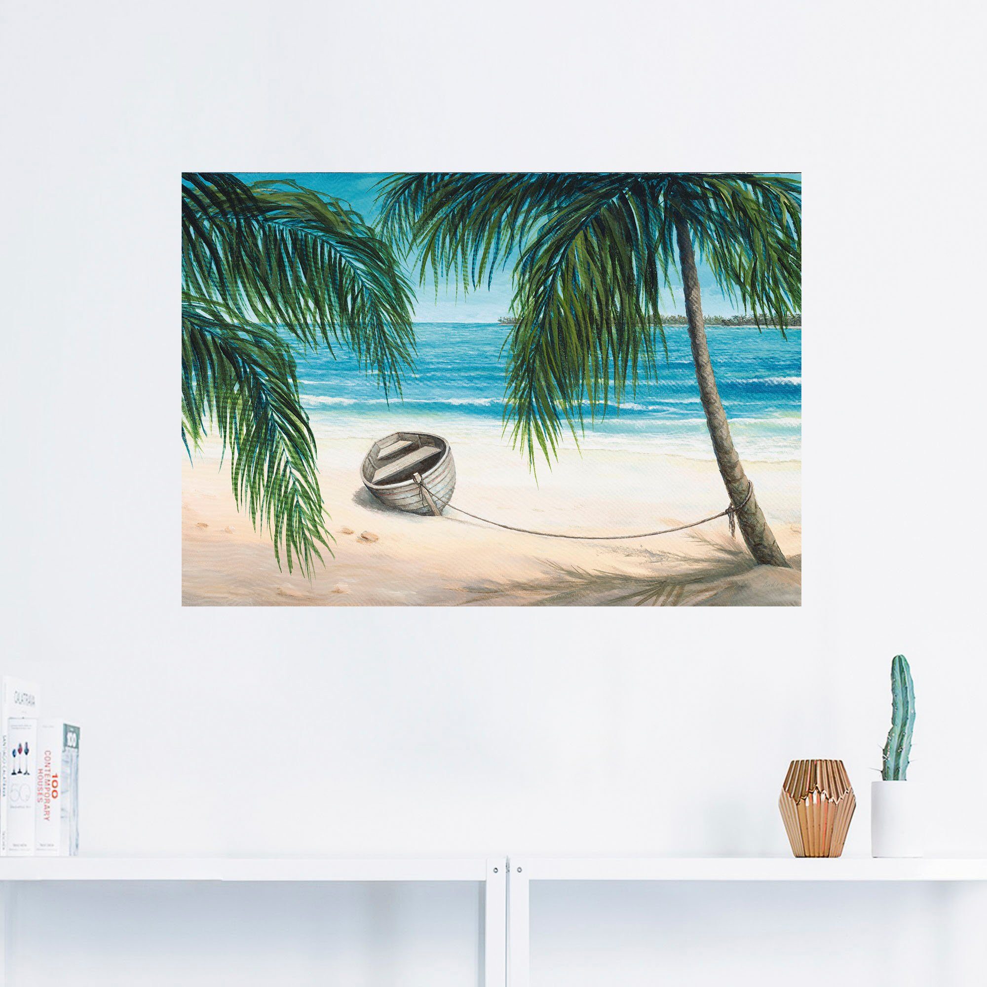 Strand Karibik, (1 versch. oder Poster Größen Artland Wandaufkleber in St), Wandbild als Alubild, Leinwandbild,