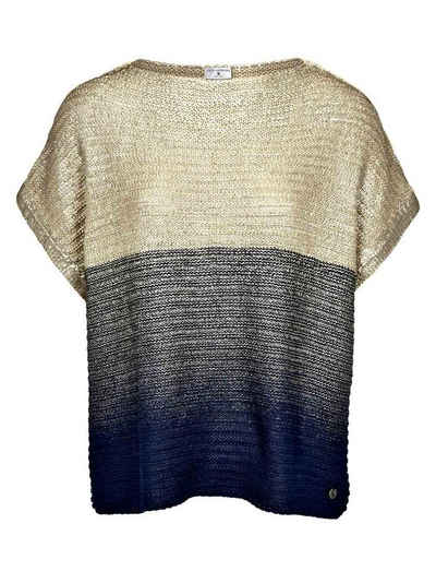 Rick by rick cardona Longpullover Rick Cardona Damen Designer-Oversized-Pullover, goldfarben-blau