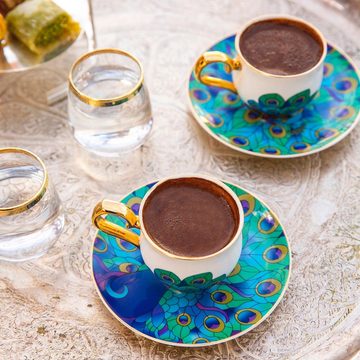 Karaca Kaffeeservice Karaca X Ciragan Palace Shop Kaffeetassen Set für 2 Personen 90 ml