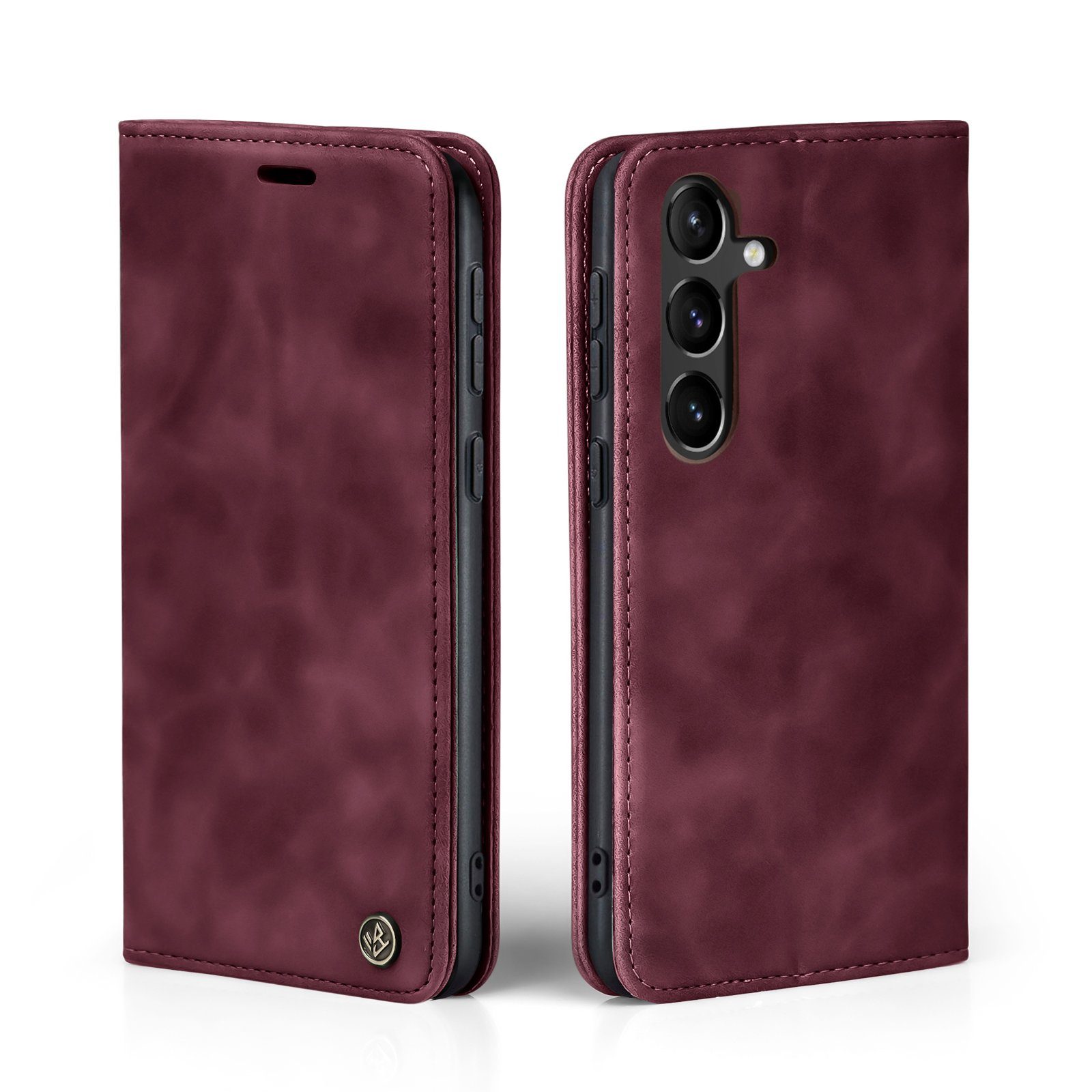 Tec-Expert Handyhülle Tasche Hülle für Samsung Galaxy S23 FE 6.4 Zoll, 6.4, Cover Klapphülle Case mit Kartenfach Fliphülle aufstellbar