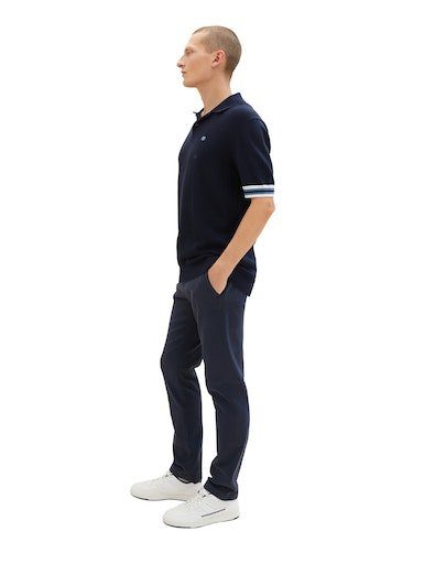 TOM TAILOR Chinohose (2-tlg., inklusive Gürtel) mit dezenter Struktur