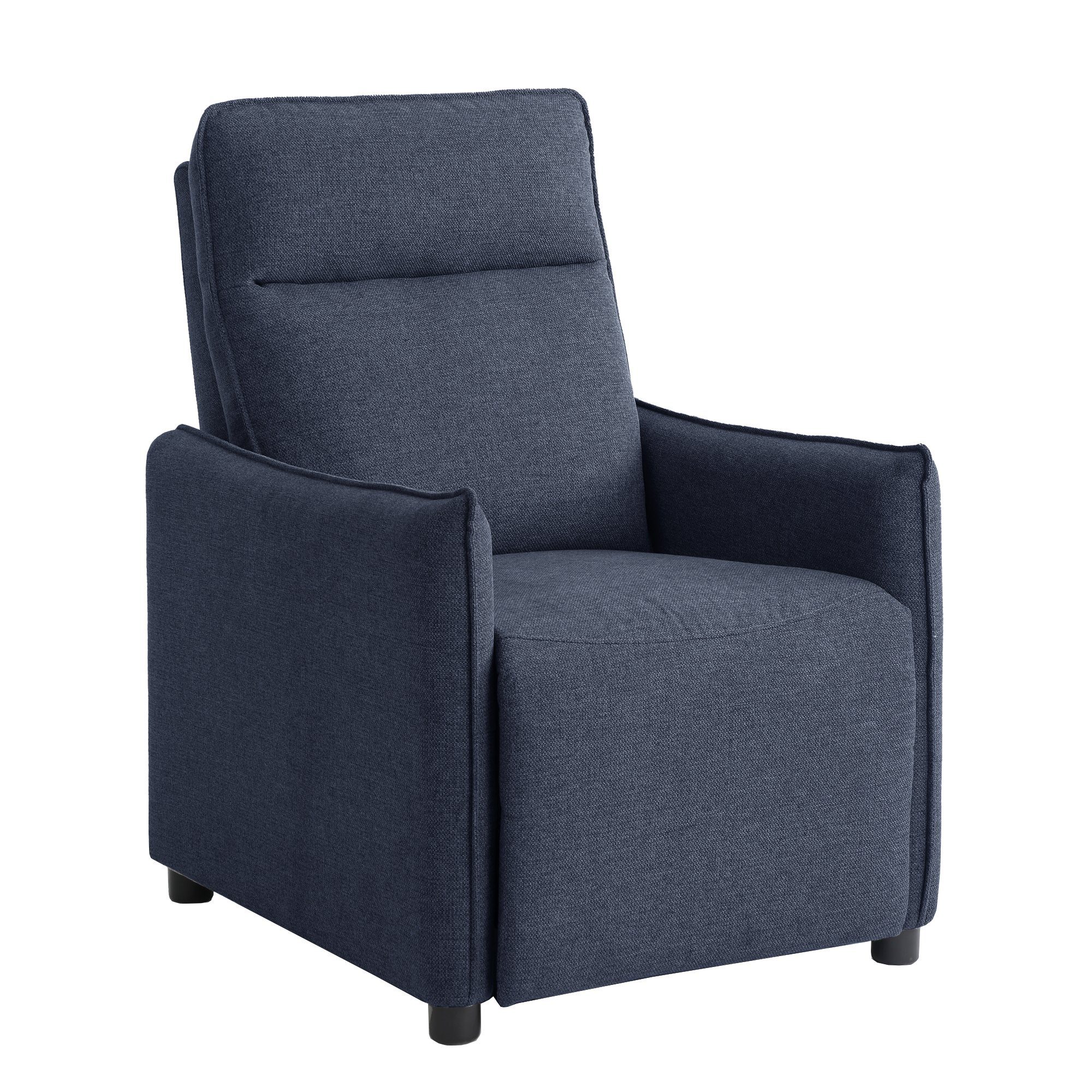 HomeGuru Relaxsessel mit verstellbarer Rückenlehne, Ruhesessel, Liegefunktion,Stilvoll (1-St) Navy blau