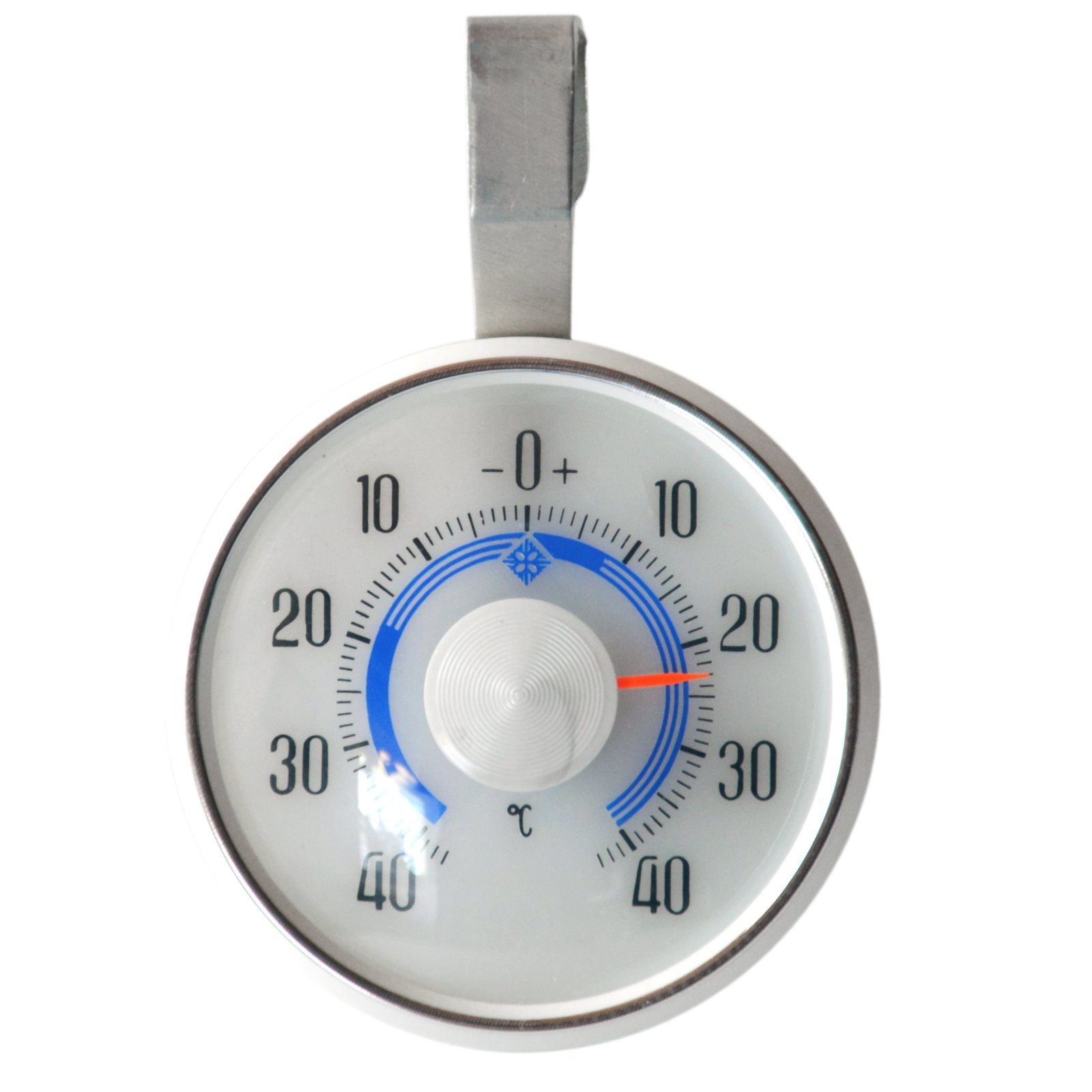 Raumthermometer Bimetall Thermometer zum einhängen mit Metallhaken -40° bis +50° Grad