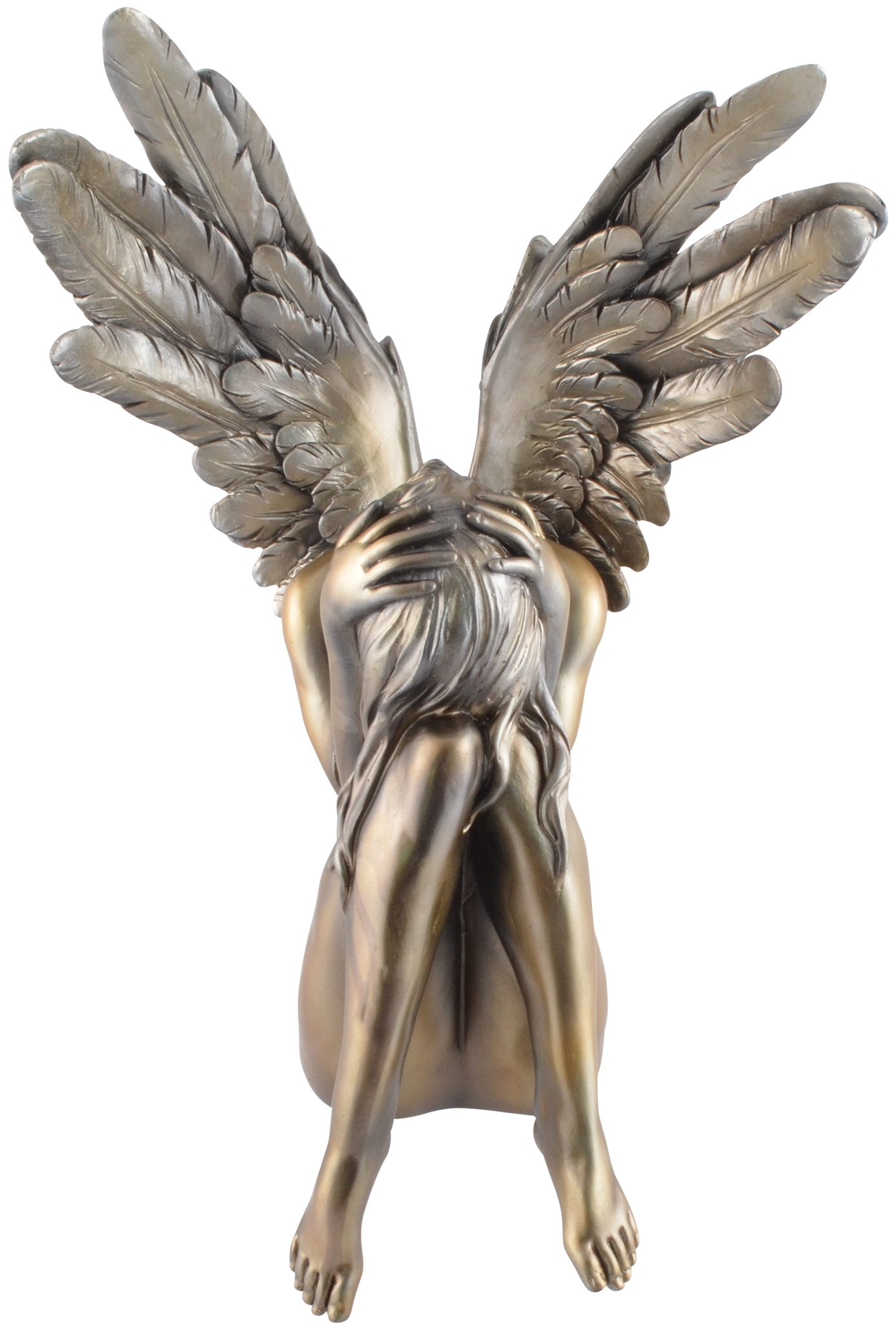 Vogler direct Gmbh Dekofigur Angel of Sadness, bronziert, coloriert, Größe: L/B/H ca. 21x19x30 cm