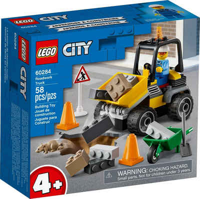 LEGO® Konstruktionsspielsteine LEGO City 4+ Baustellen-LKW, (58 St)