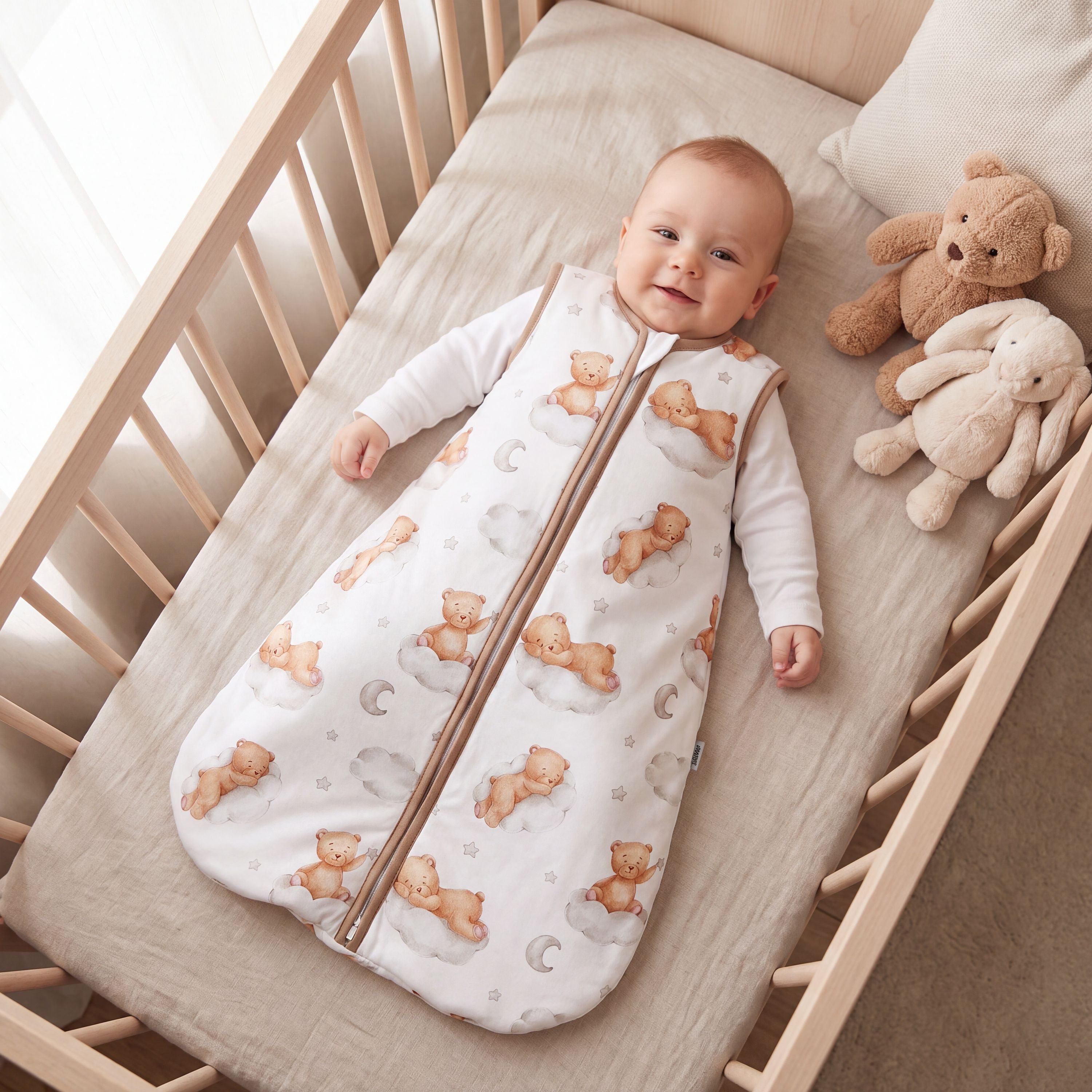 TupTam Babyschlafsack Kugelschlafsack ohne Ärmel 2.5 TOG Ganzjahr – Bild 3 von 5