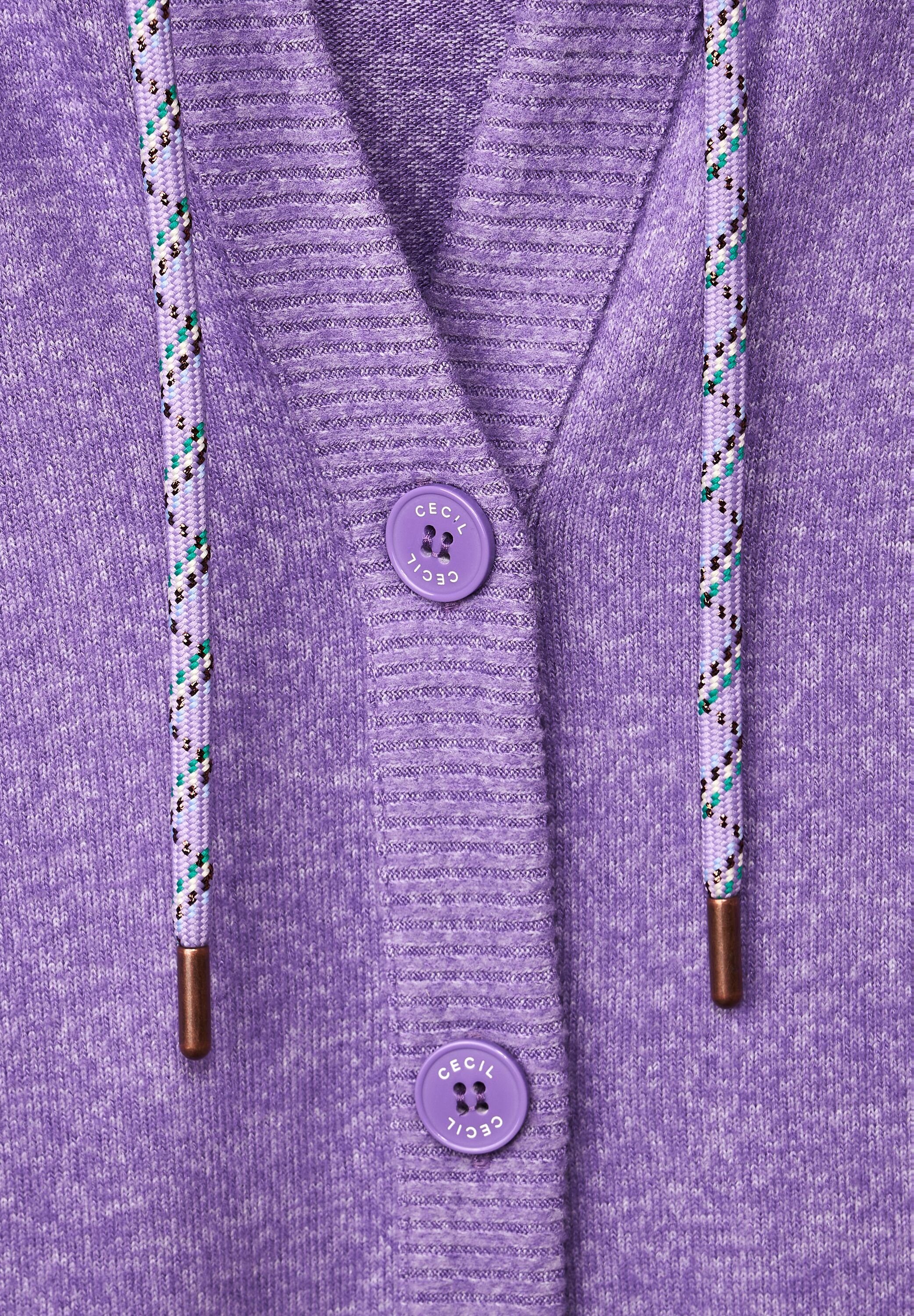 Kapuze lilac pastel mit Shirtjacke Cecil melange