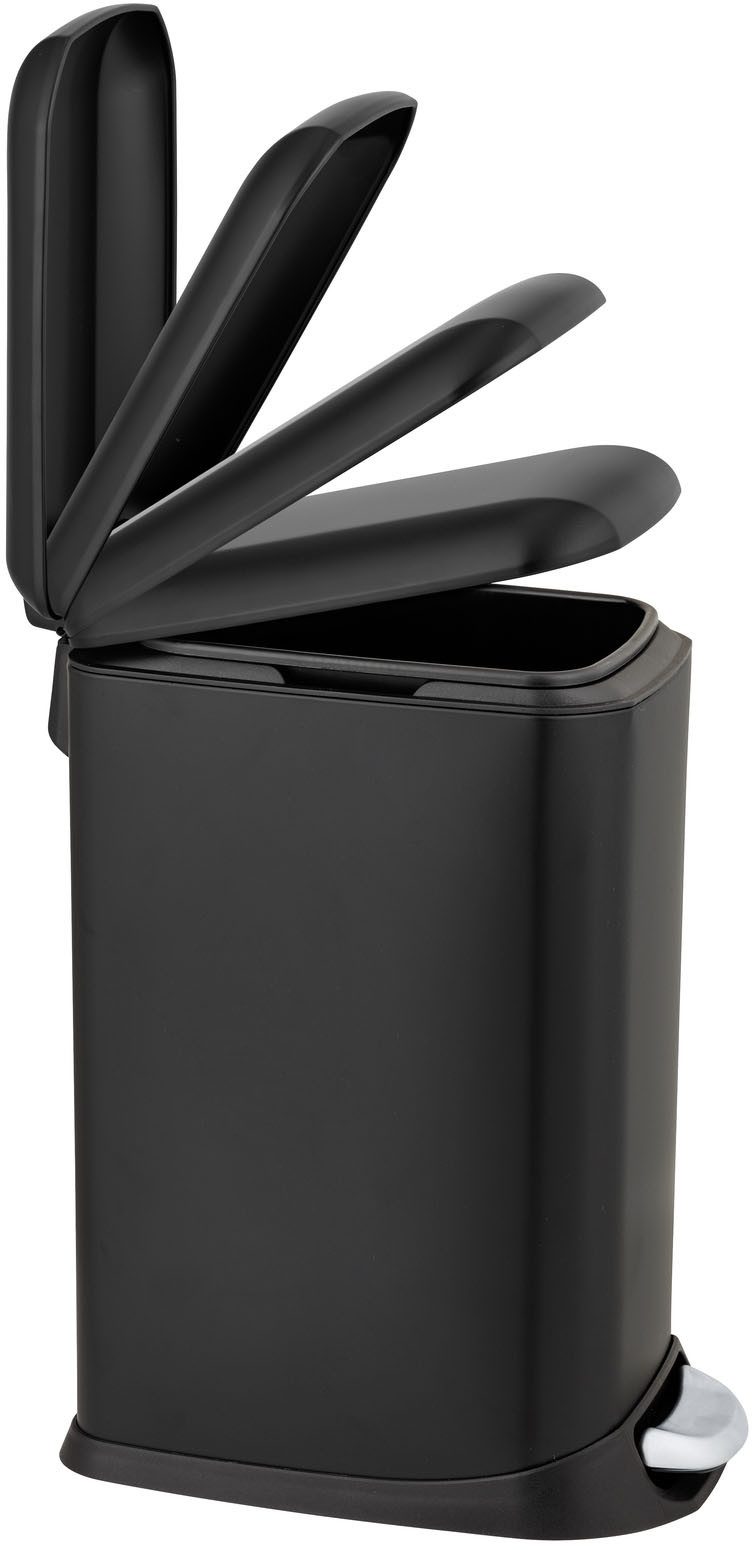 WENKO Mülleimer Modell Design, Abfalleimer mit Absenkautomatik und herausnehmbarem Einsatz