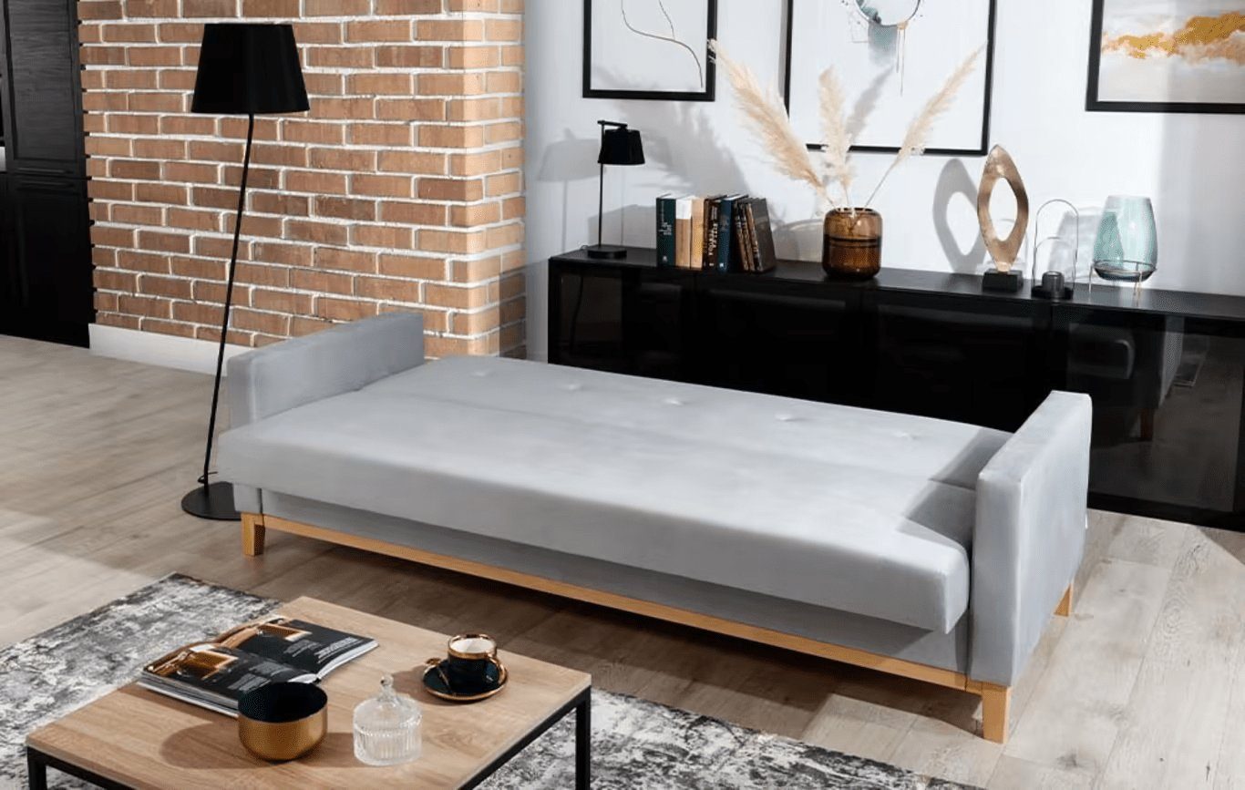 MOEBLO Schlafsofa BENE, Sofa Kippsofa für Sofagarnitur, Couch mit Holzgestell mit Couchgarnitur Schlaffunktion Wohnzimmer