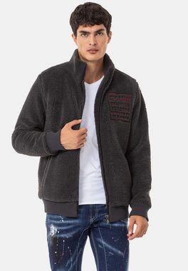 Cipo & Baxx Sweatjacke aus weichem Teddyfleece