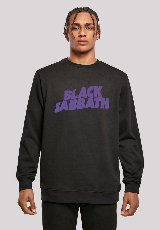 Black Print, lizenziertes Black F4NT4STIC Metal Sabbath Offiziell Kapuzenpullover Band Sabbath Wavy Heavy Logo Sweatshirt Black