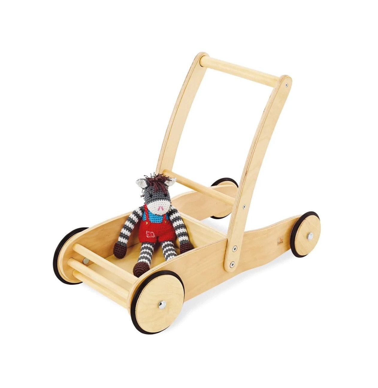 Pinolino® Lauflernhilfe Uli Lauflernwagen mit Bremssystem & Gummirädern, (1-tlg)