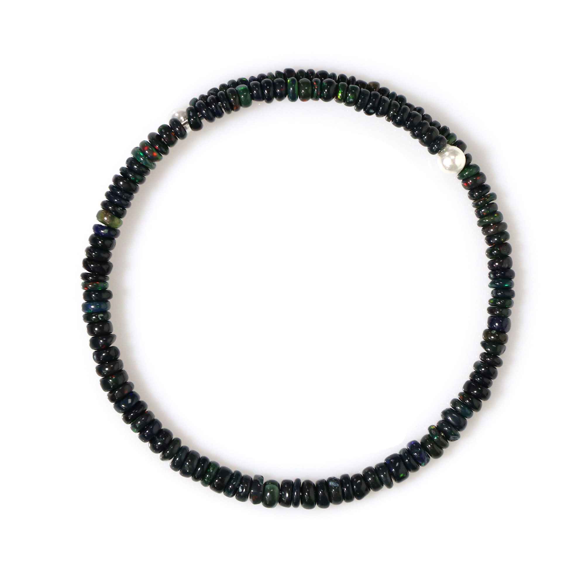 Cavill Perlenarmband Opal-Armband aus Stahl mit äthiopischen Opalen 17,805 ct, Perlen (1-tlg)