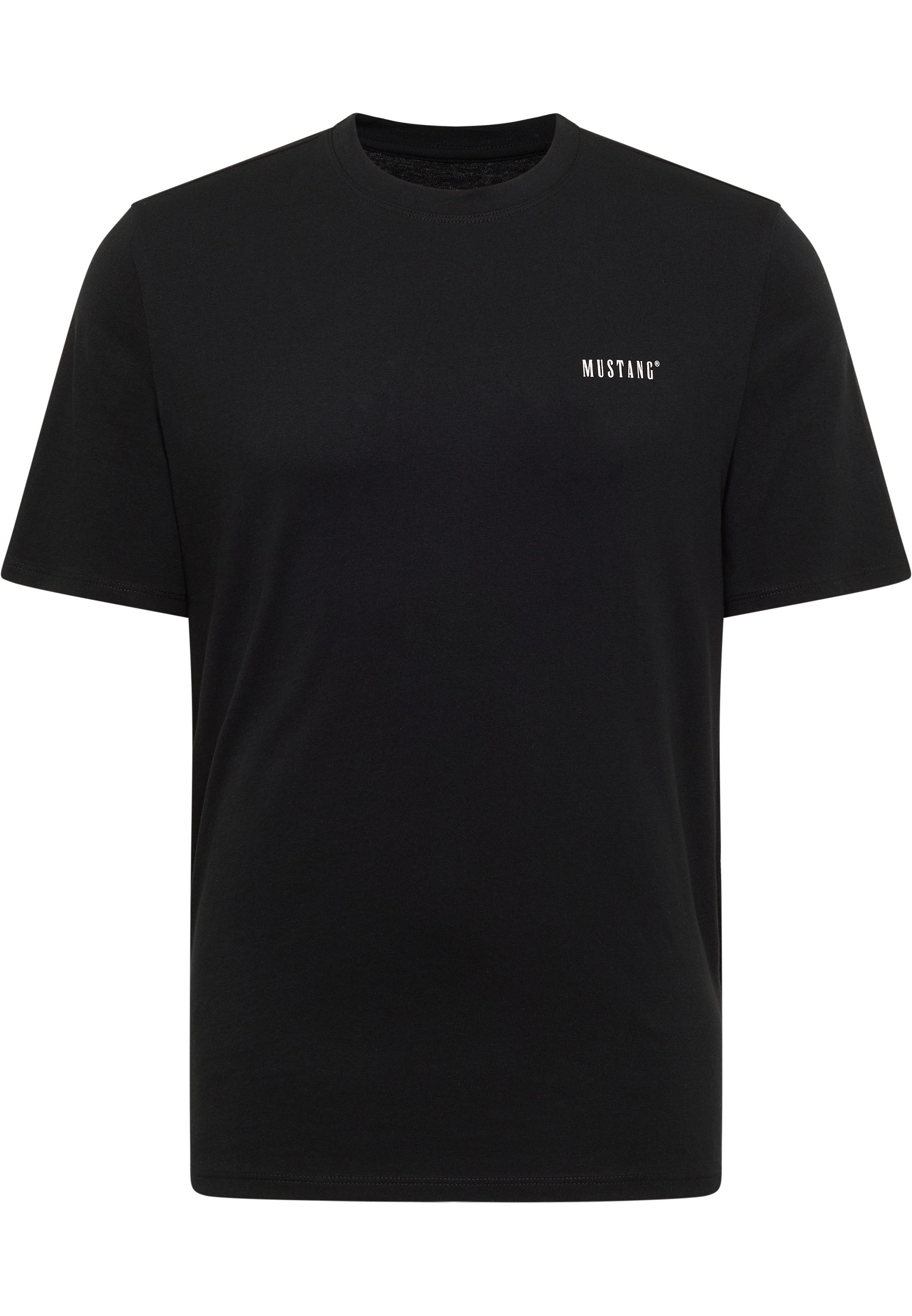 MUSTANG T-Shirt Austin-Logo small Regular fit, kleiner Markenschriftzug