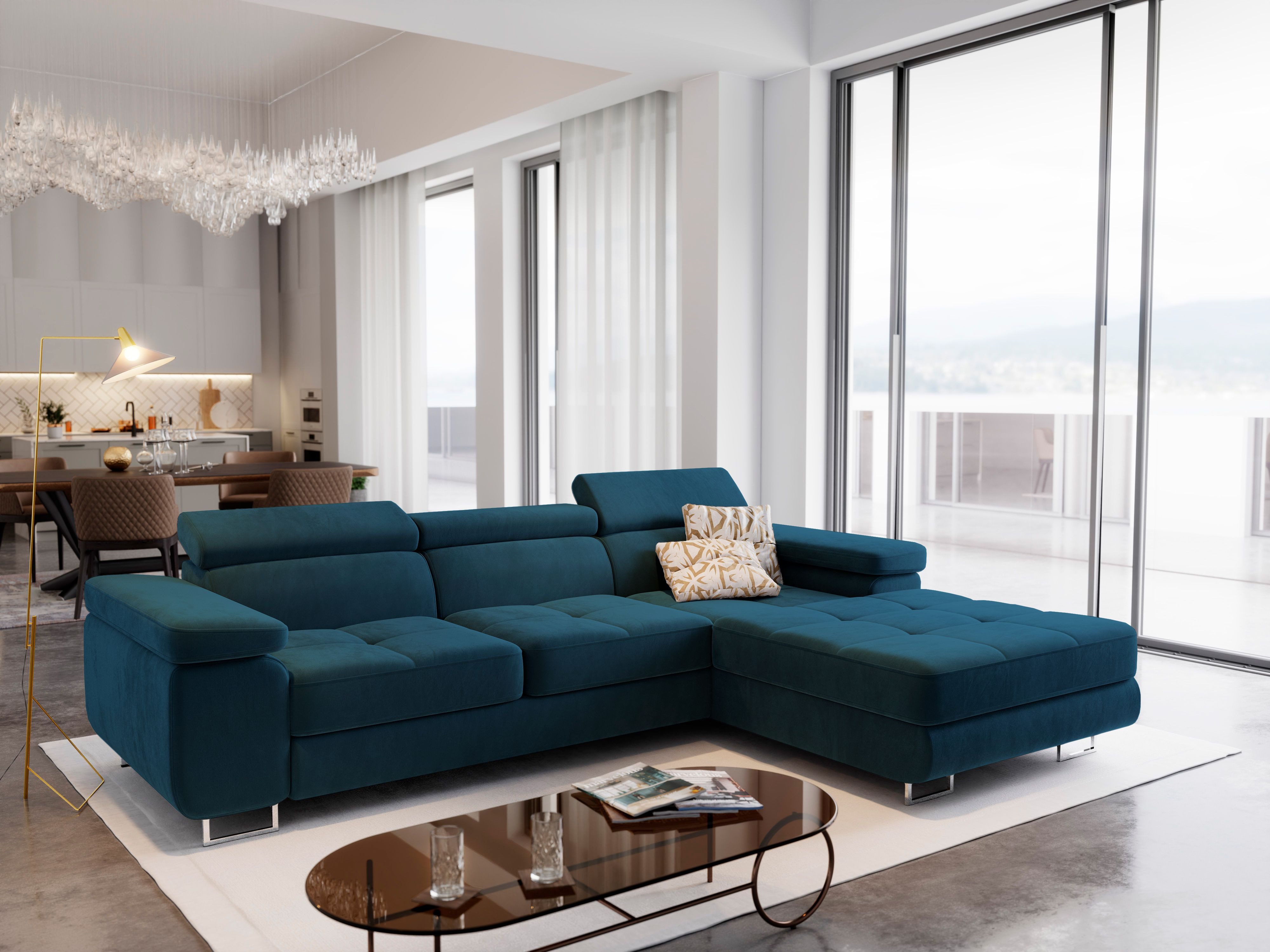 Masseno Ecksofa ELMA mit Schlaffunktion L-Form, günstig online kaufen