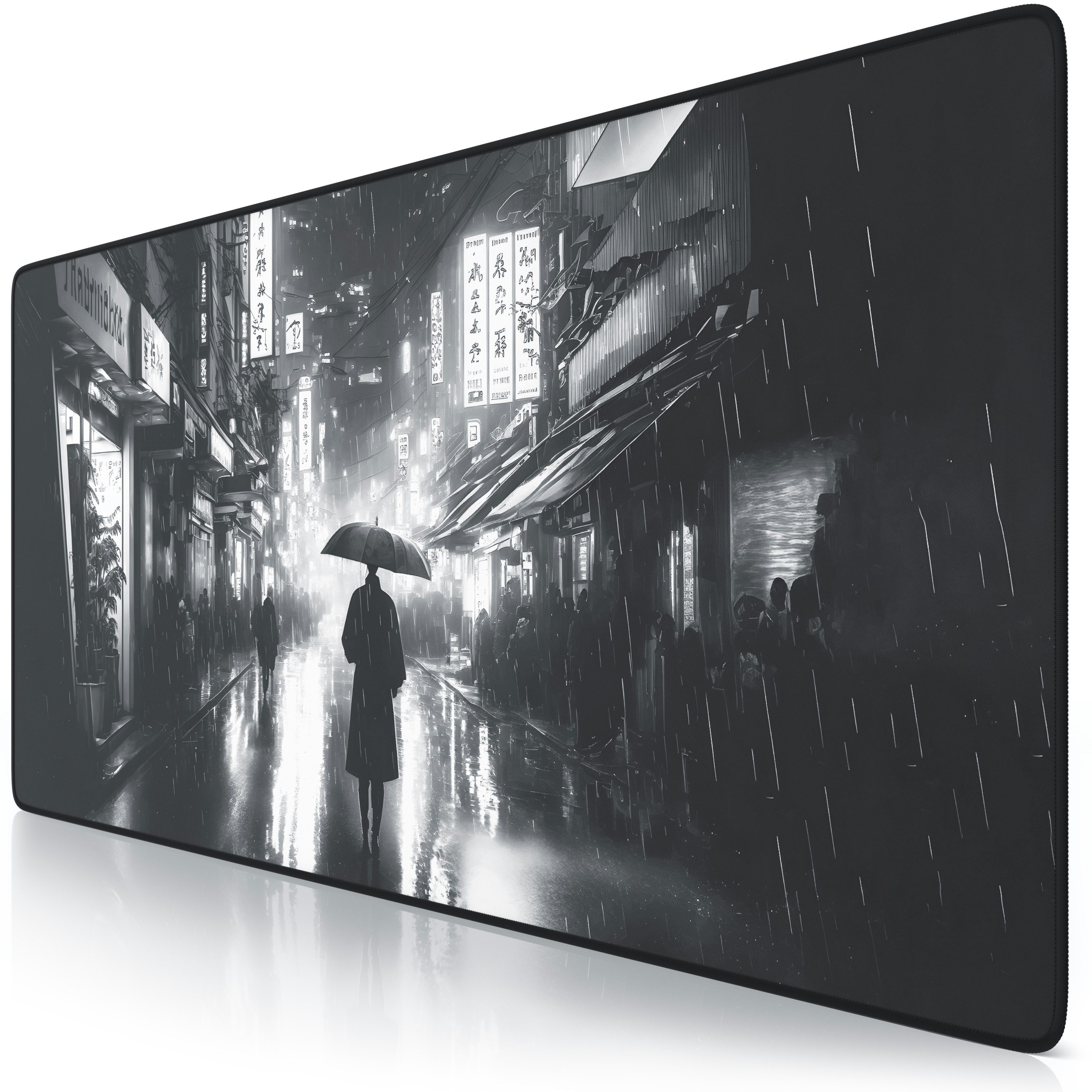 Titanwolf Gaming Mauspad XXL Speed Mousepad 900 x 400 x 3 mm, Schreibtischauflage, abwaschbar (1-St), rutschfeste Rückseite, Geschwindigkeit & Präzision, Sumi-e Flower