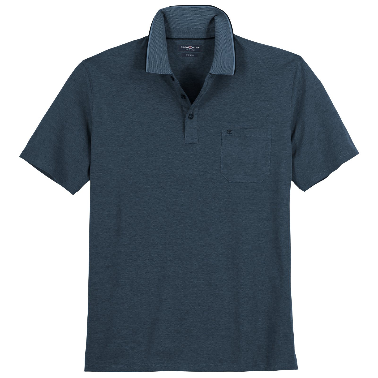 CASAMODA Poloshirt CasaModa XXL Poloshirt petrolblau melange easy care günstig online kaufen
