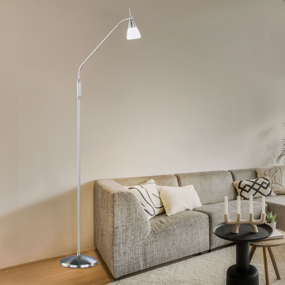 Stahl 163 LED inklusive, Bogenlampe, Leuchtmittel H cm nicht Stehlampe etc-shop Touchdimmer Wohnzimmerleuchte