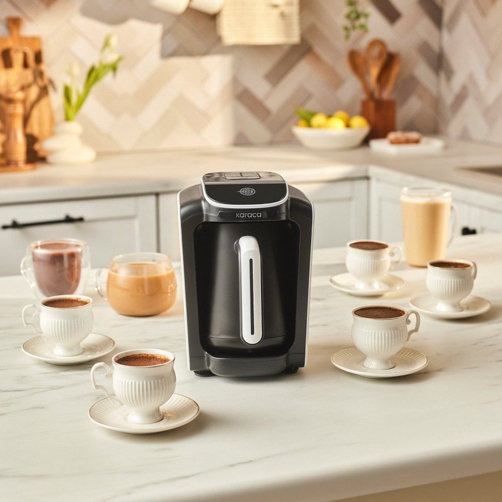 Karaca Espressomaschine Hatır Neo, Türkischen Kaffeemaschine Space Grey 535W 5 Tassen