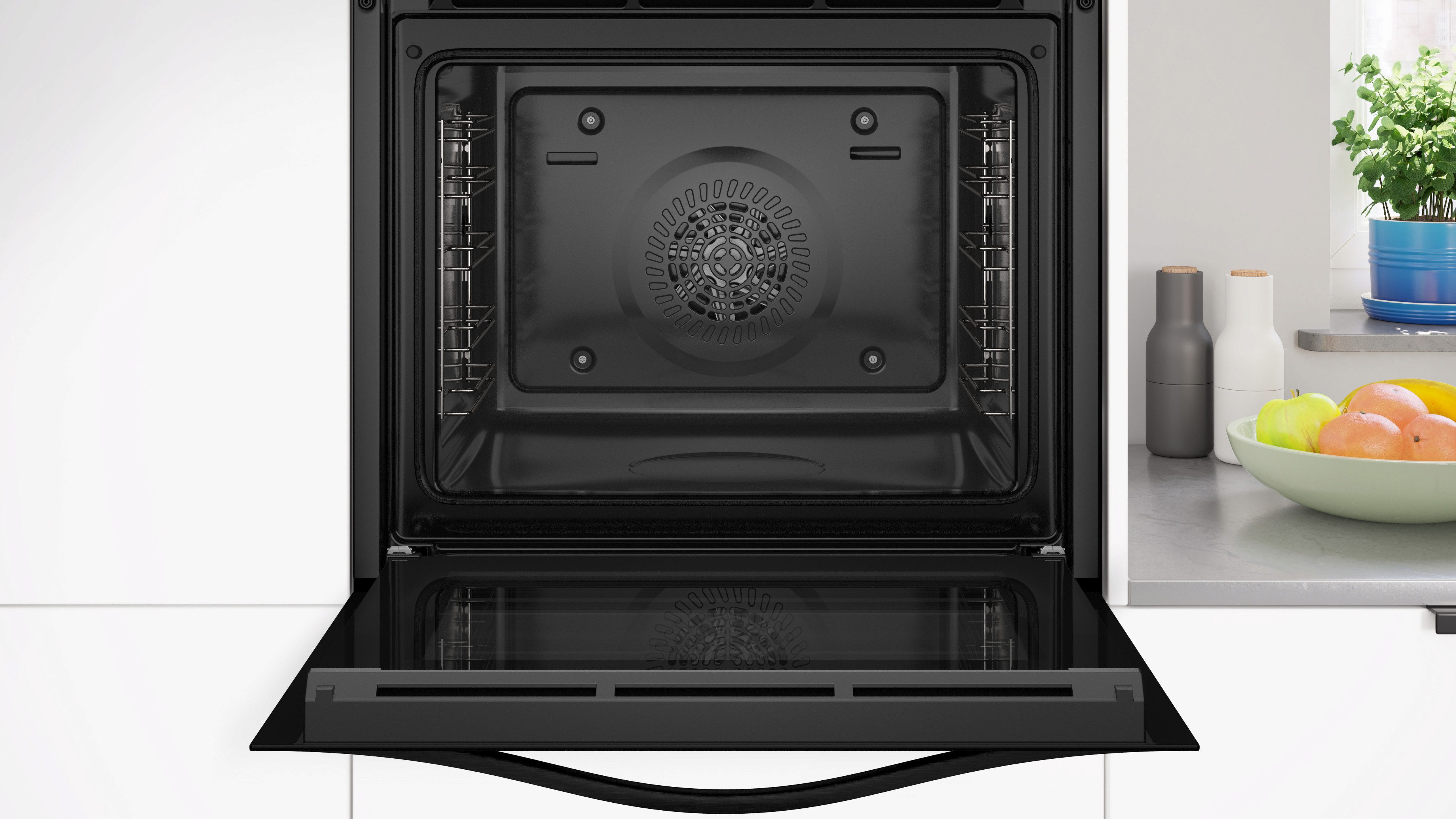 Constructa Backofen-Set CX5BI610, mit Teleskopauszug nachrüstbar, Hydrolyse