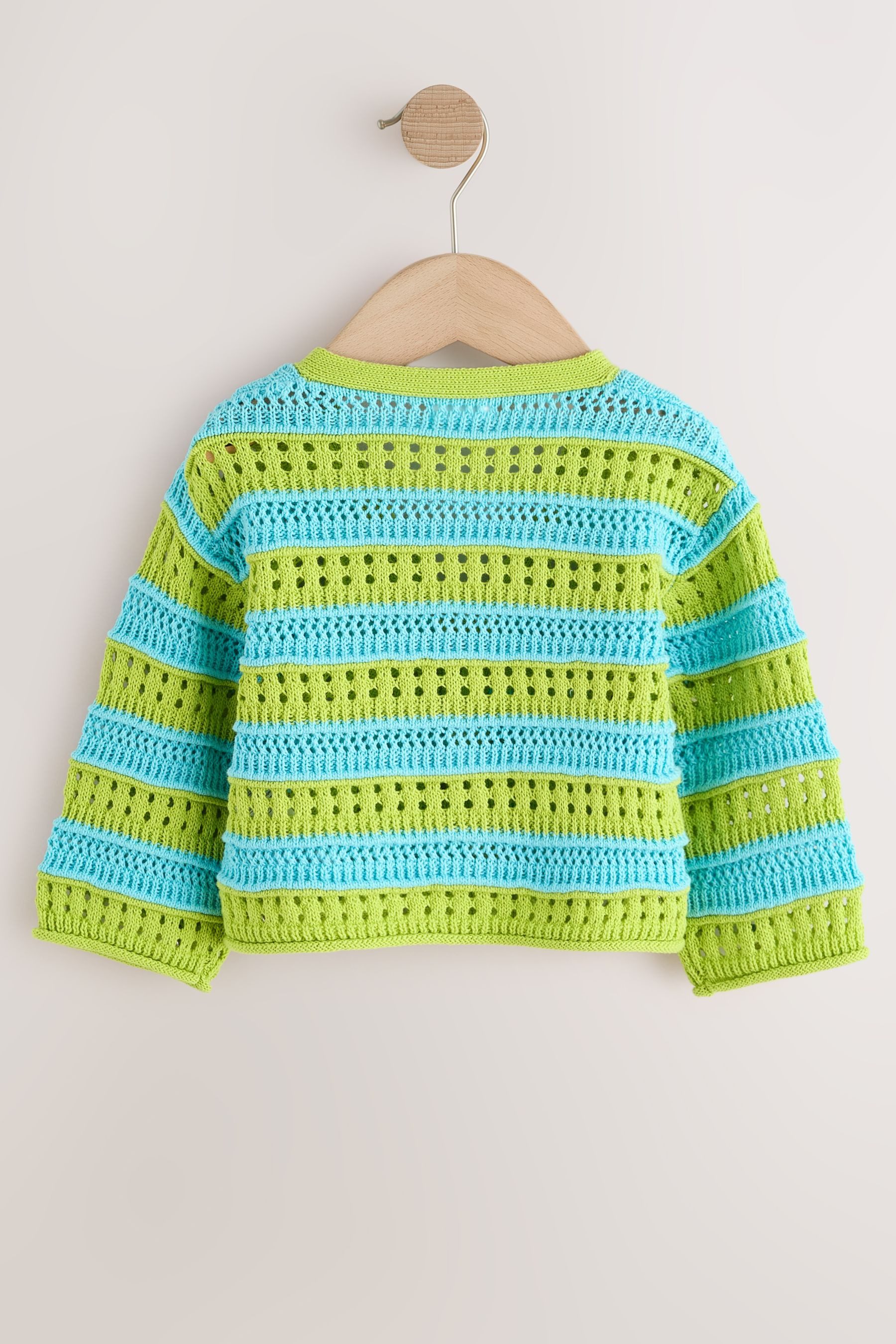 Next Strickjacke Häkel-Strickjacke mit V-Ausschnitt (1-tlg)