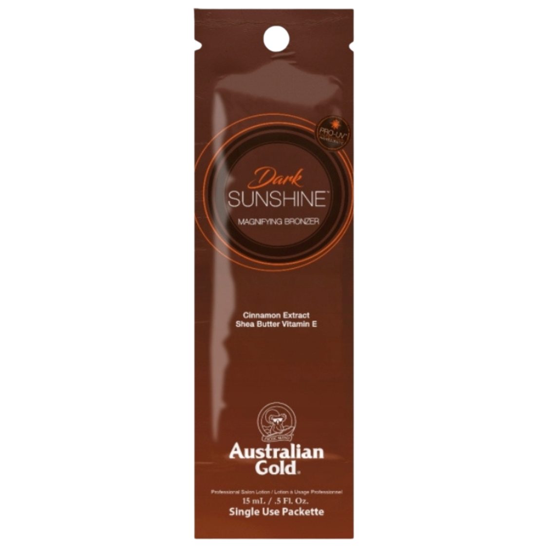 Australian Gold Selbstbräunungslotion Australian Gold Dark Sunshine dunkler Bronzer 15 ml, 1-tlg., Mit natürlichen Bronzern für intensive Bräune