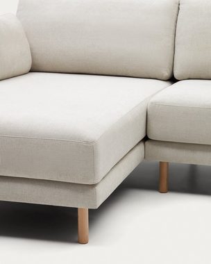 Natur24 Sofa 3-Sitzer Sofa Gilma 260 x 158 x 83 cm Chenille Beige Stuhl Couch Neu