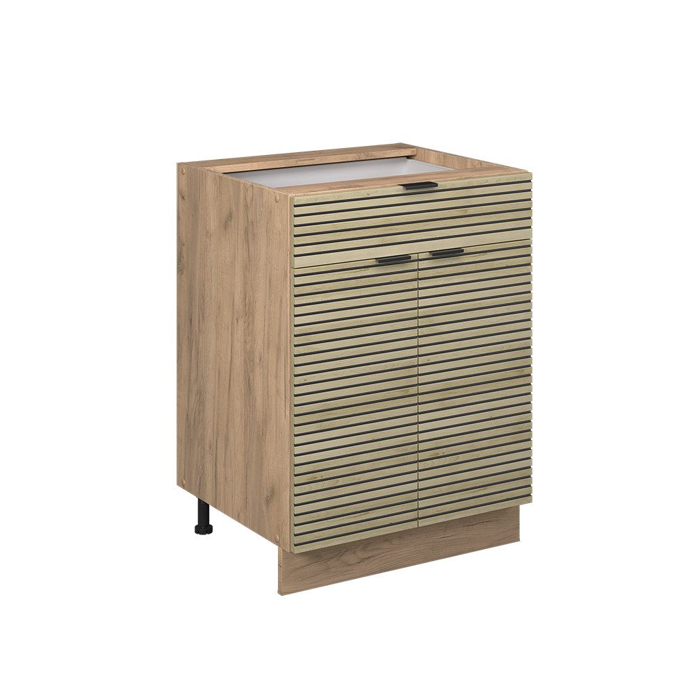 Vicco Unterschrank Fame-Line, Eiche Paneel/Goldkraft Eiche, günstig online kaufen