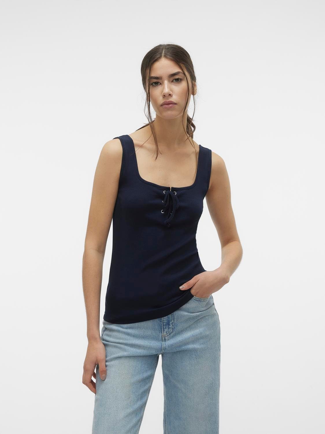 Vestido Informal VERO MODA Vmlillie Para Mujer - Con Detalles De Encaje Y Escote En Espalda, Estilo Elegante