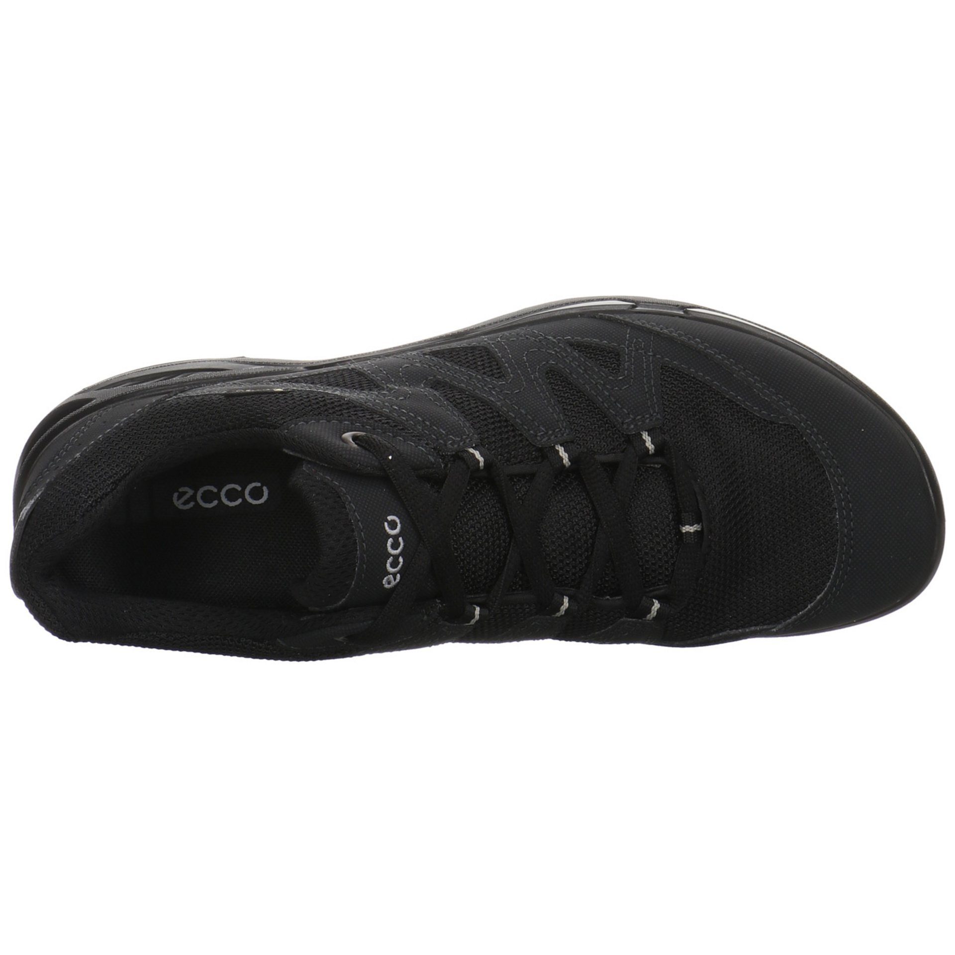 Damen Ecco Outdoorschuh Schnürhalbschuhe black/black Textil