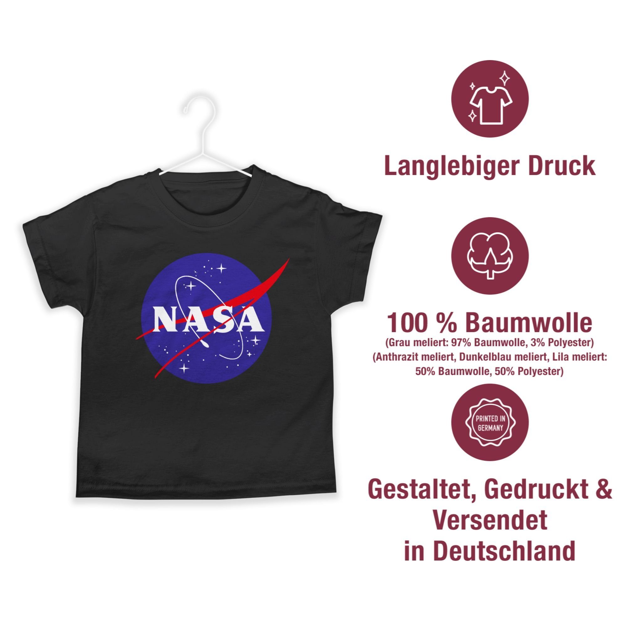 Schwarz Nasa Meatball Co und Logo Shirtracer T-Shirt 2 Kinderkleidung