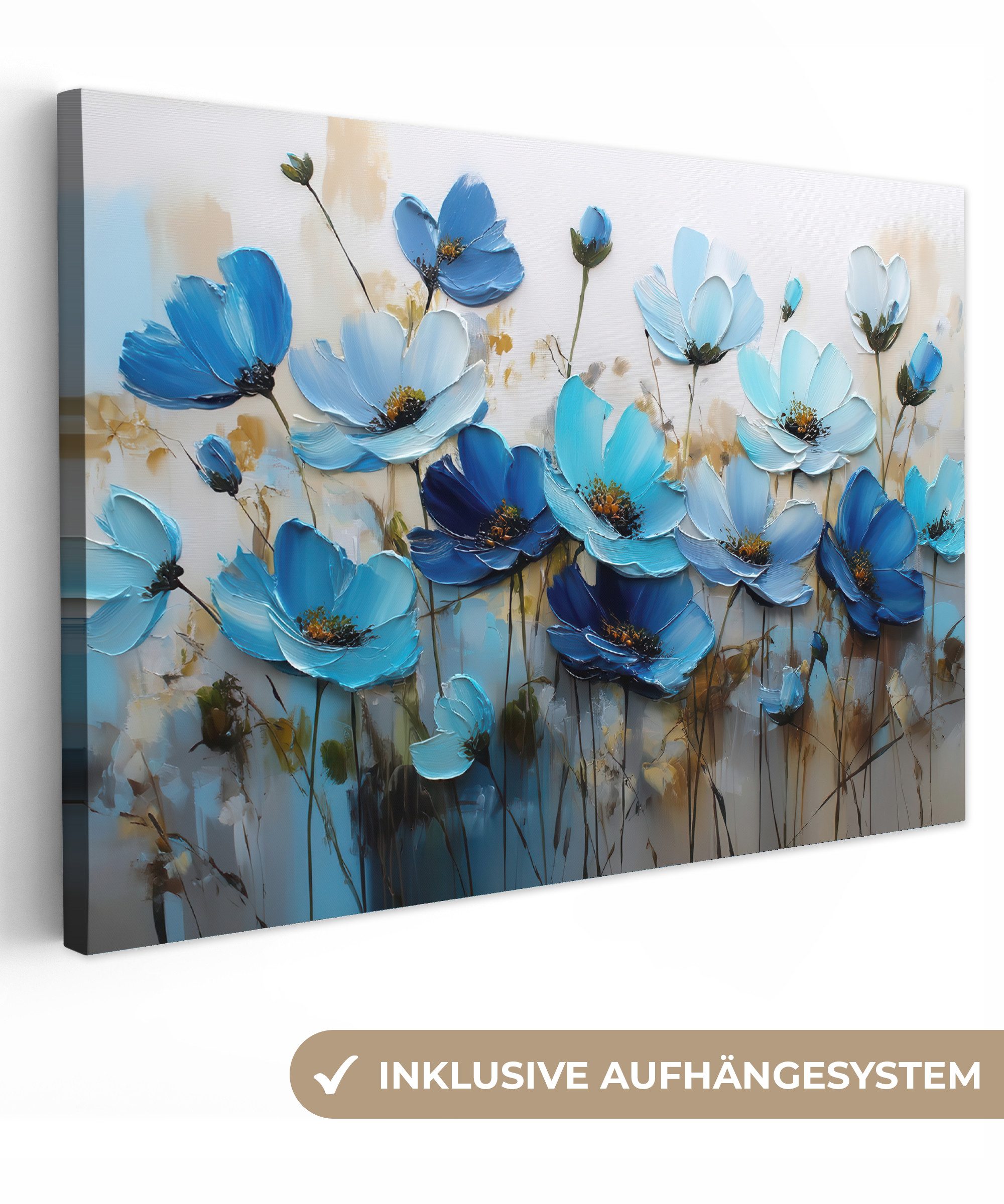 OneMillionCanvasses® Leinwandbild Blumen - Malerei - günstig online kaufen