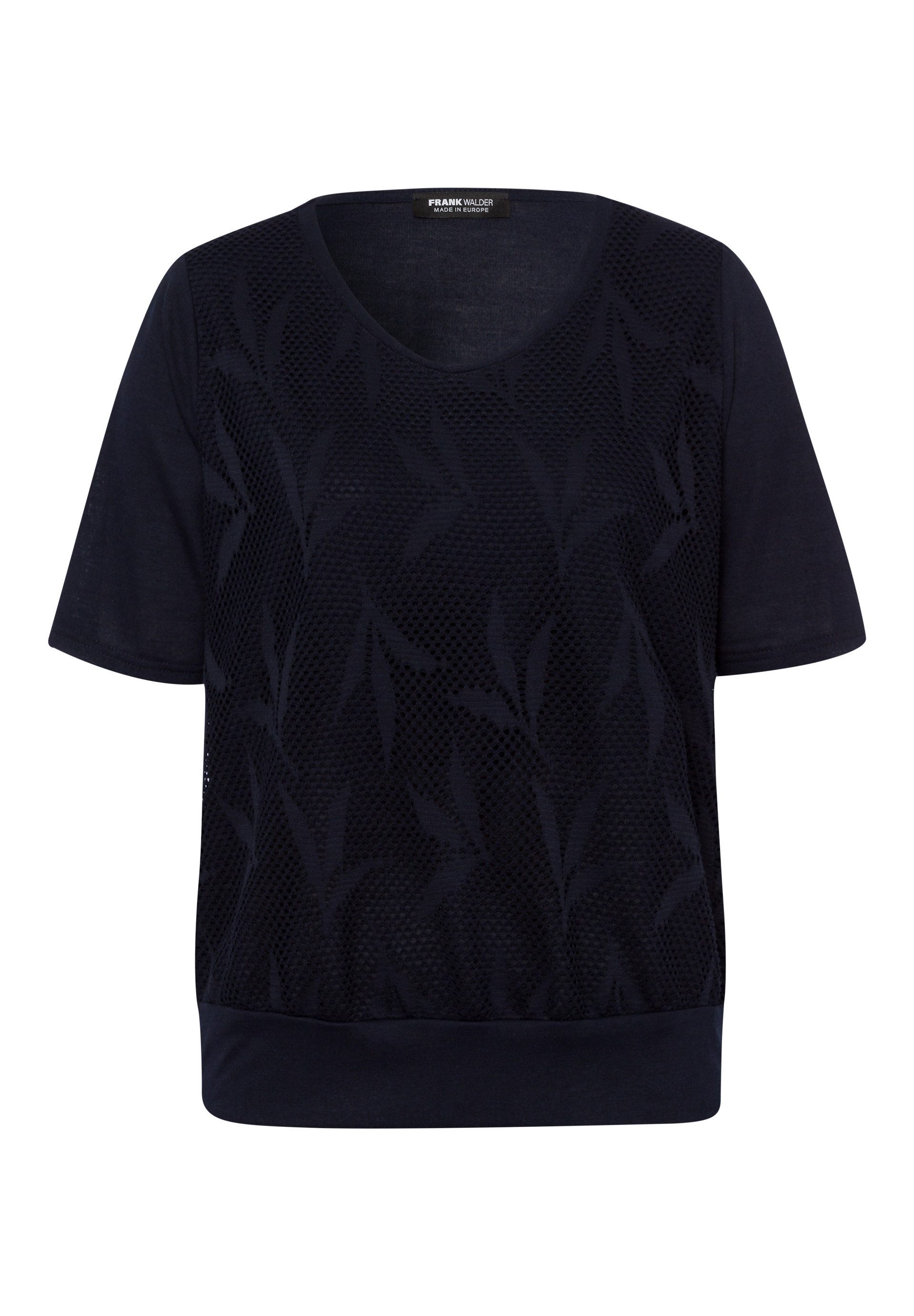 FRANK WALDER Kurzarmshirt mit elastischer Lochspitze günstig online kaufen