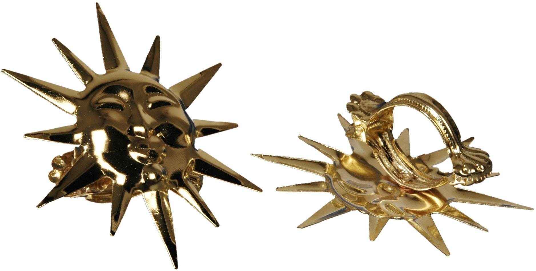Liedeco Dekoklammer Sonne, Gardinen, Vorhänge, (Packung, 2-St), für Gardinen, Vorhänge