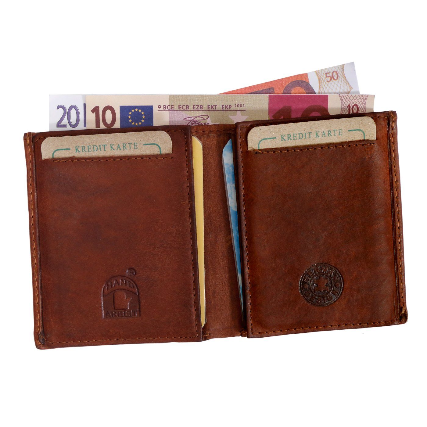 Schutz Mini mit Minigeldbörse SHG Braun Damenbörse integriertem Geldbörse RFID Herren-/