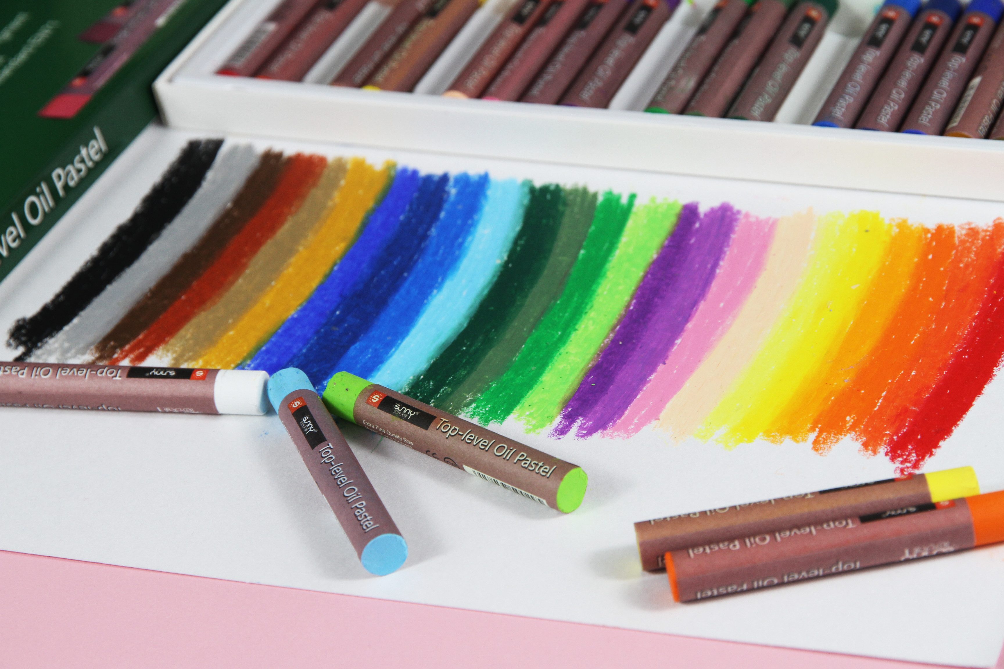 ´SUNNÝ Pastellkreide Öl Pastell 25 / 36 / 50 Stk. Ölpastellkreide Rund Pastellkreidestift, Wachsmalstifte Set zum Skizzieren für Künstler Studenten & Hobbymaler