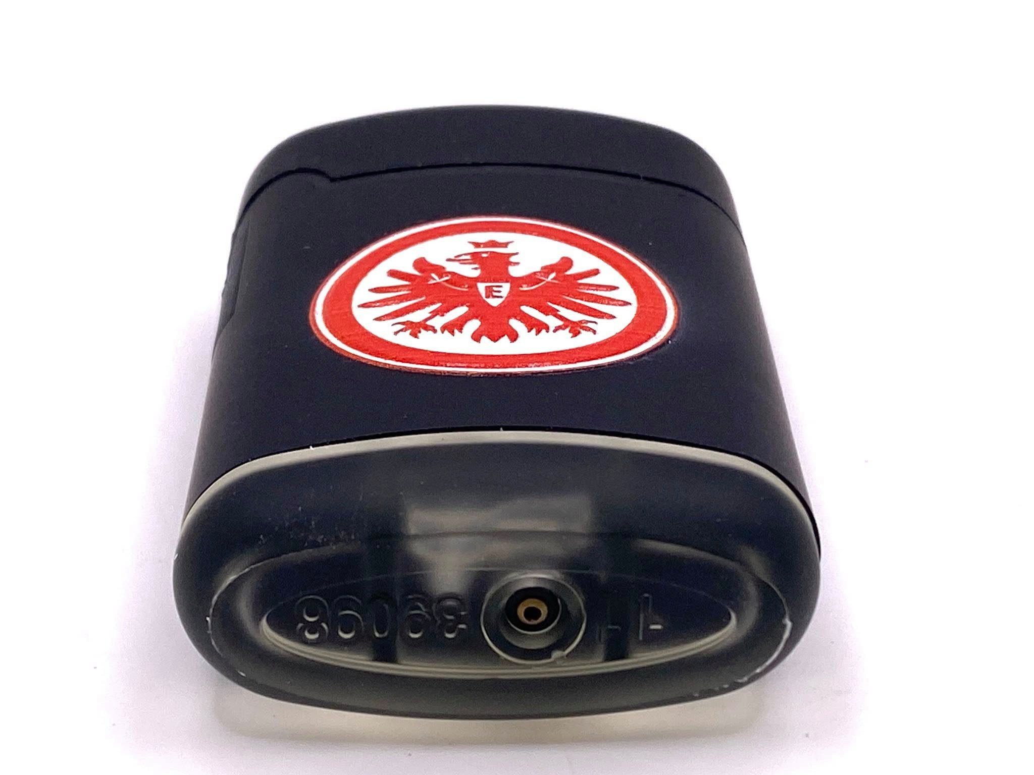 Eintracht Frankfurt Feuerzeug Easy Torch Jet Sturmfeuerzeug schwarz mit Logo, Fussball Lizenzprodukt Fanartikel Eintracht Frankfurt